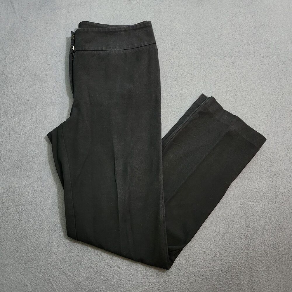 Chico's Women 1 US 8 Black Mid Rise Straight Leg Chino Pants